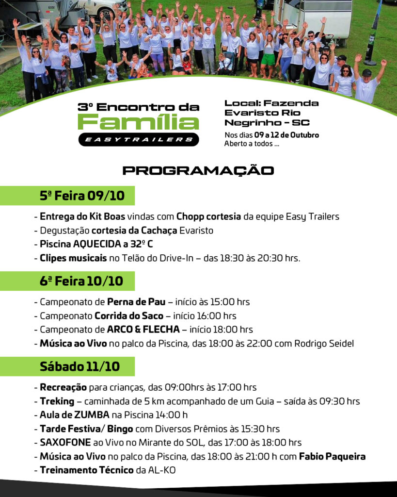 3º Encontro da Família Easy Trailers já tem data confirmada
